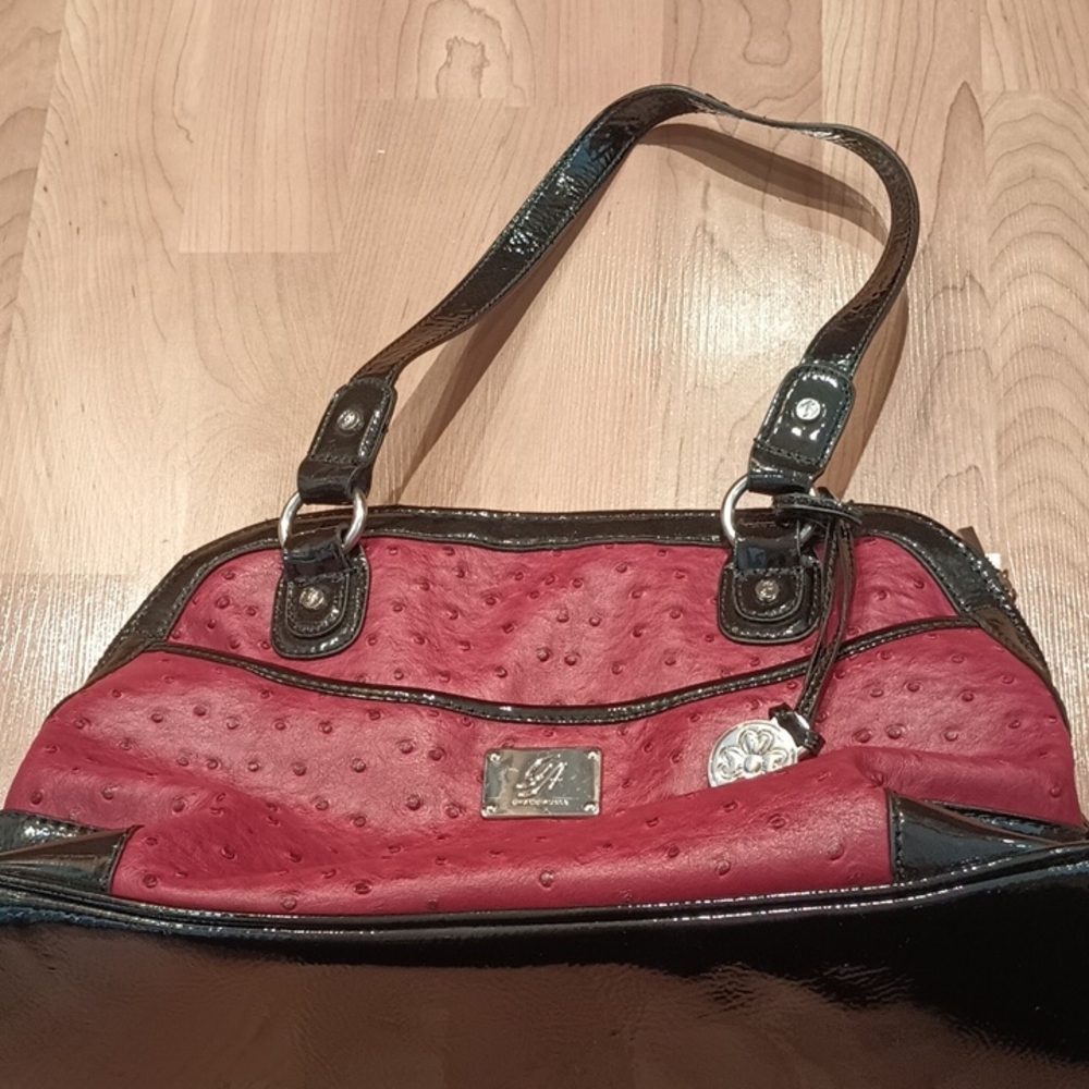 Grace Adele Red and Black Shoulder Bag